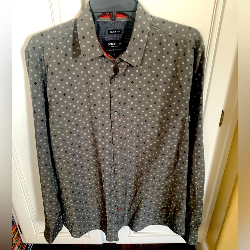 Men’s button down dress shirt slim fit